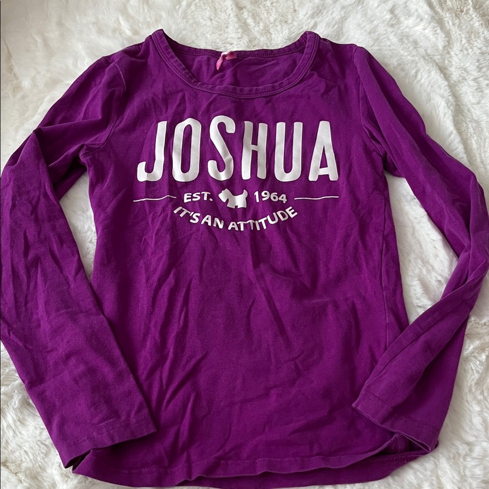 Kids Long Sleeve Purple Tee